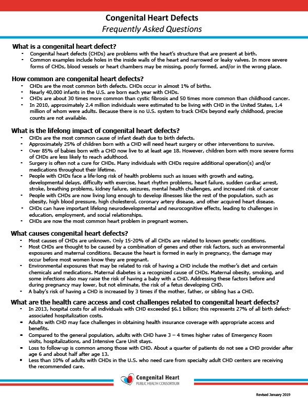 Congenital Heart Disease Facts